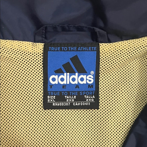Vintage Adidas Notre Dame Fighting Irish Windbreaker Jacket Mens 2XL - Picture 5 of 9